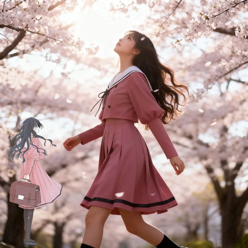 Anime The Fragrant Flower Bloo - Belted Shirt Dress avis et prix