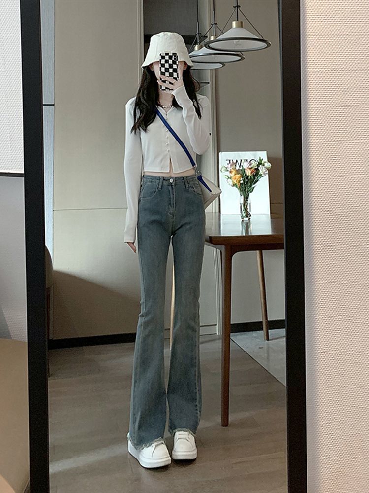 Wide Jeans Women Trousers With - Women'S Fashion Utility Pants avis et prix