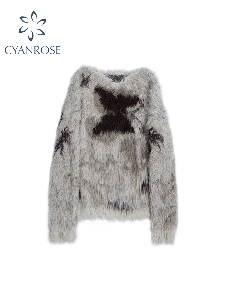 Women's Khaki Mohair Pullover  - Women'S Fashion In The 90S avis et prix