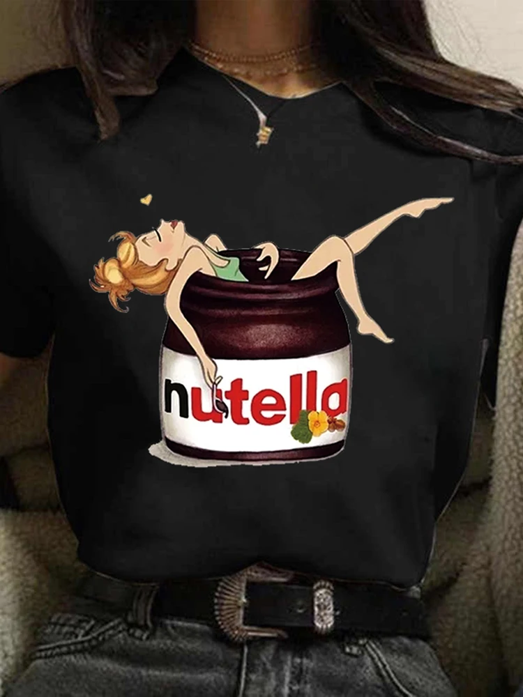 New Nutella Print T Shirt Wome - Women'S Fashion In The 90S avis et prix