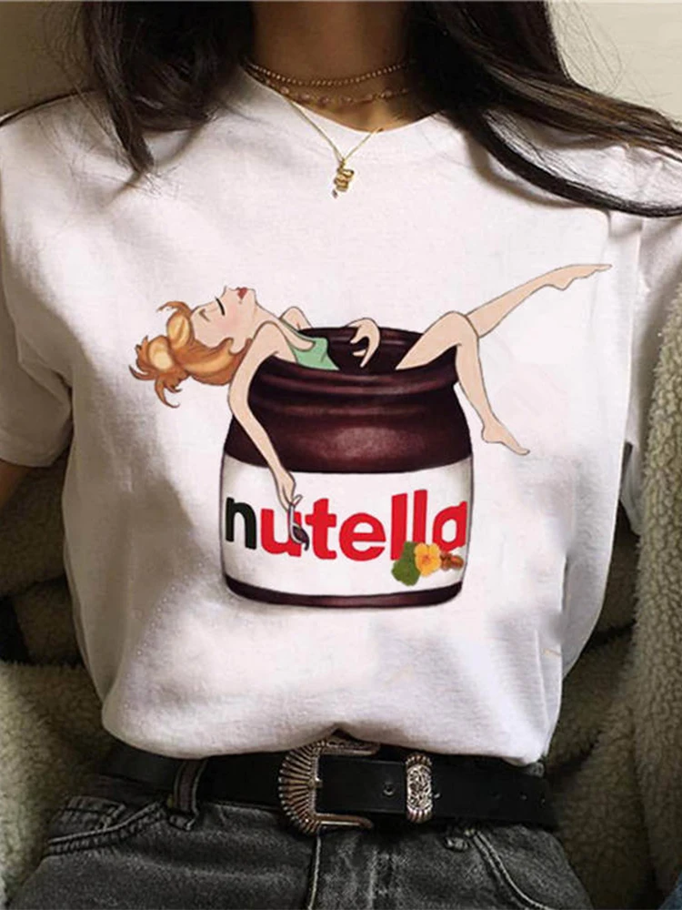 New Nutella Print T Shirt Wome - Women'S Fashion In The 90S avis et prix