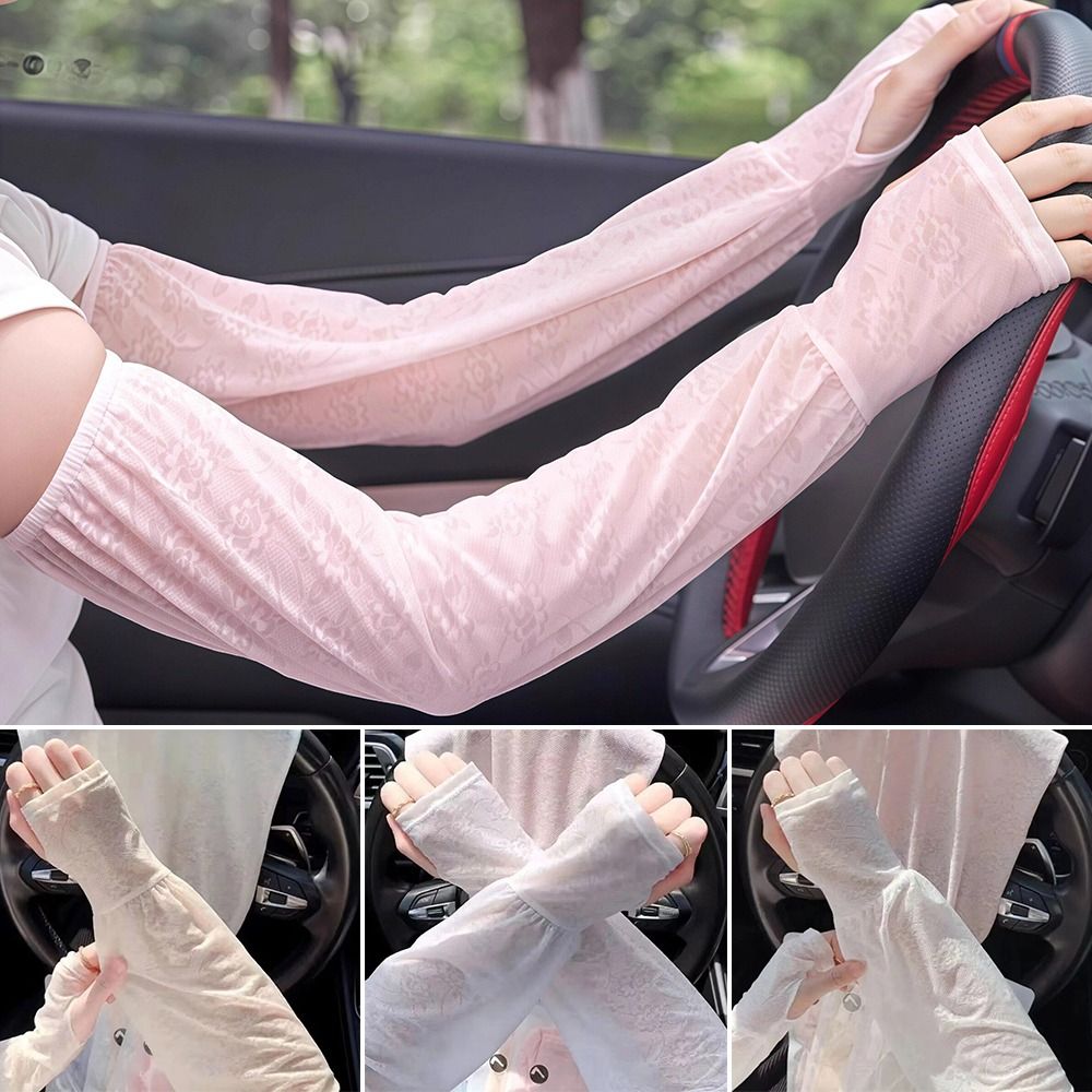 Fashion Lace Ice Silk Sleeves  - Women'S Fashion Gloves avis et prix