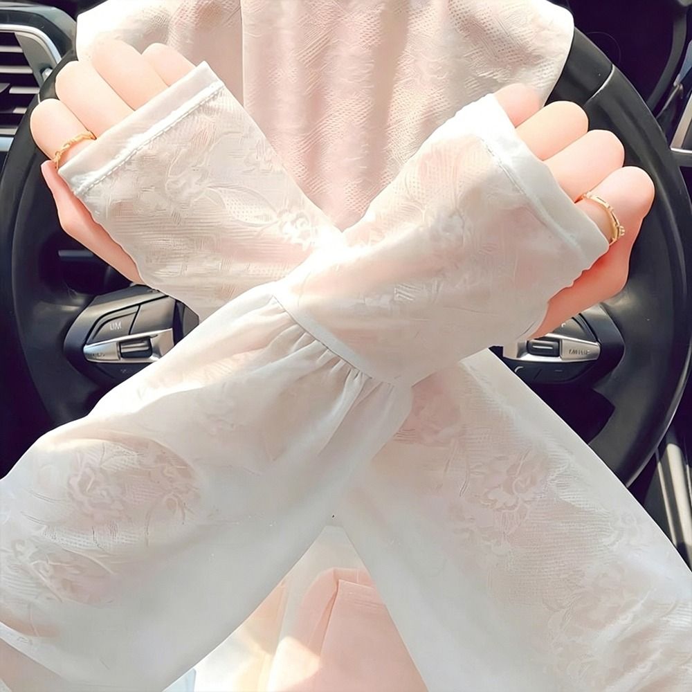 Fashion Lace Ice Silk Sleeves  - Women'S Fashion Gloves avis et prix