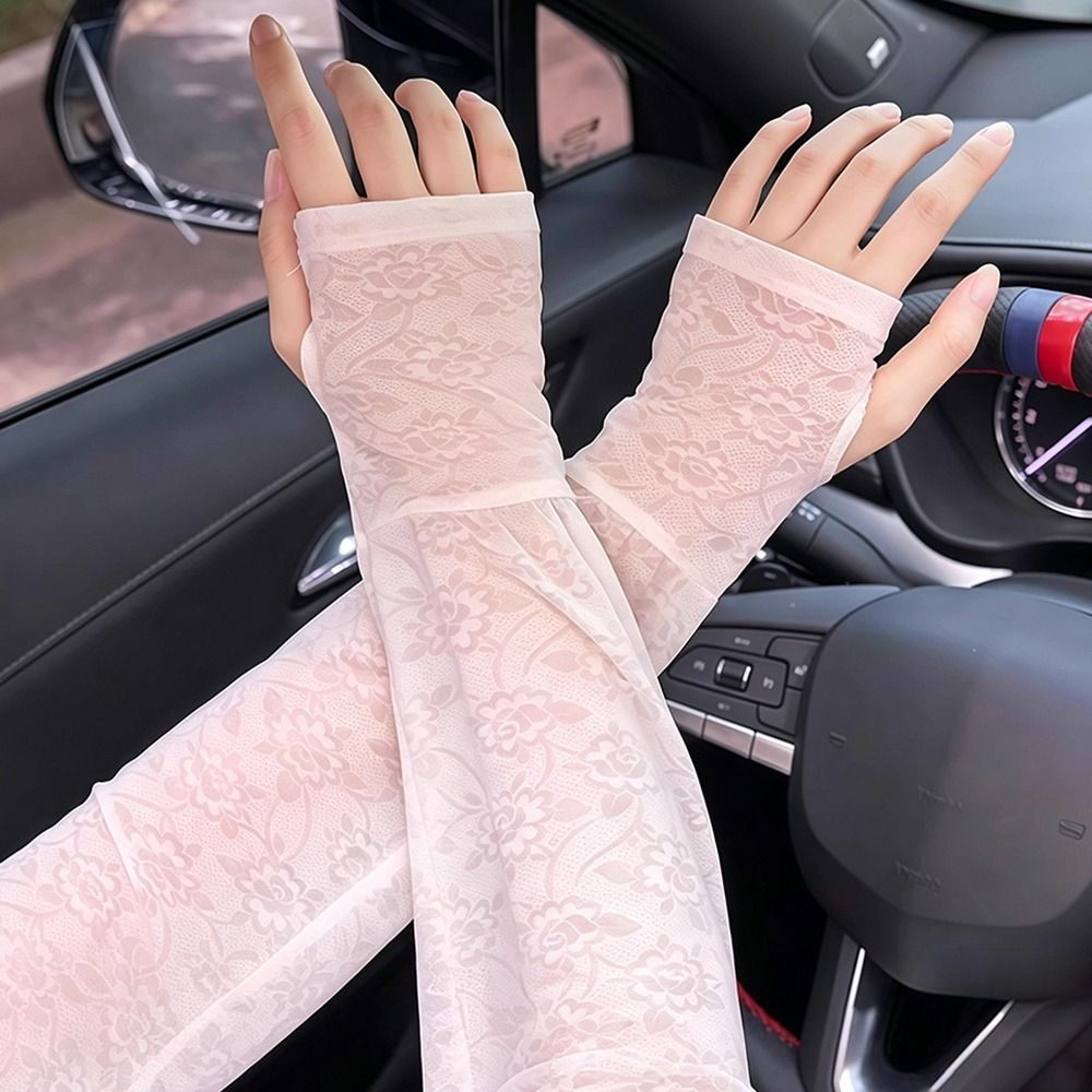 Fashion Lace Ice Silk Sleeves  - Women'S Fashion Gloves avis et prix