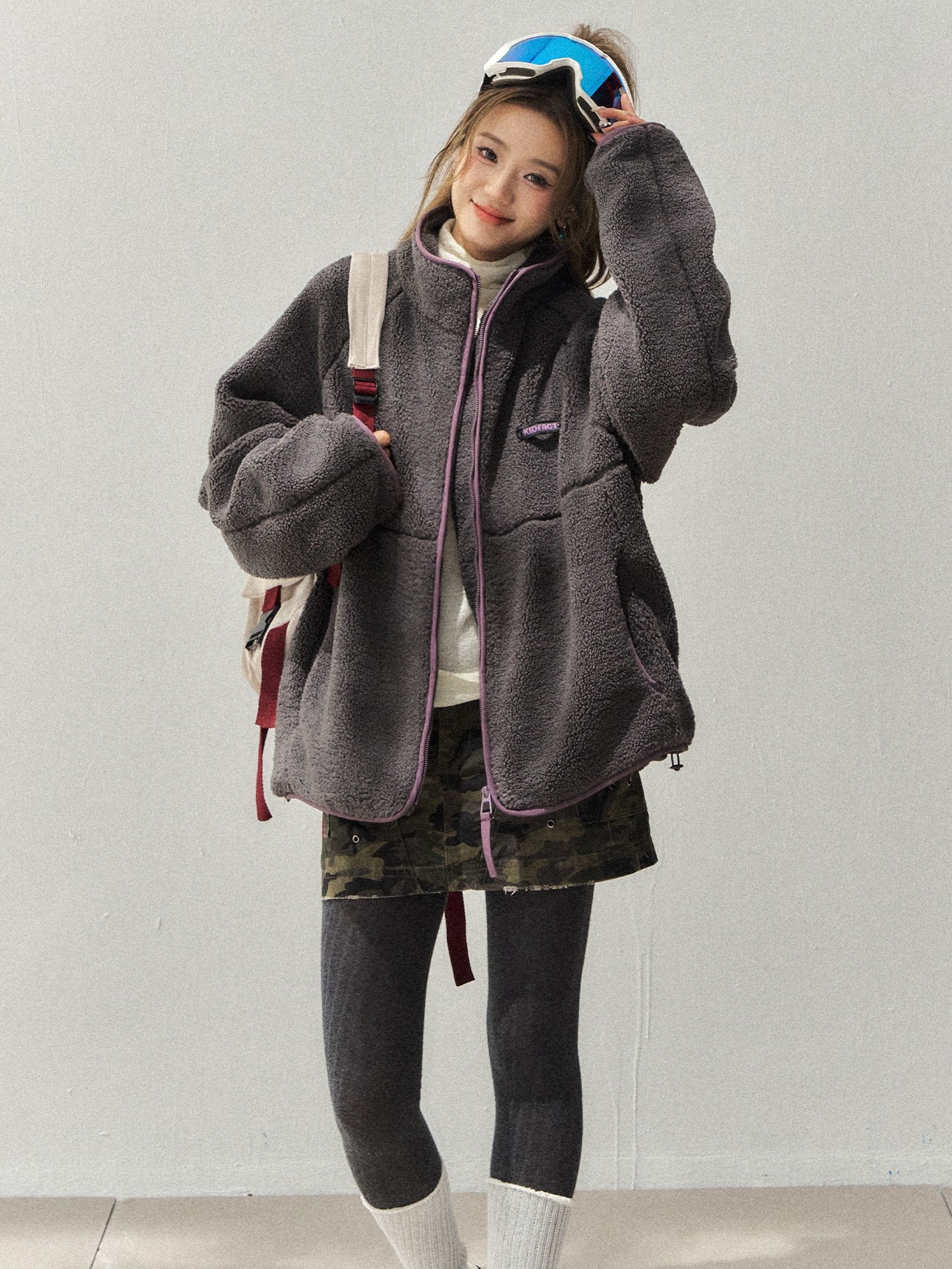 Lamb Wool et Oversized Woman C - Women'S Fashion Utility Jacket avis et prix