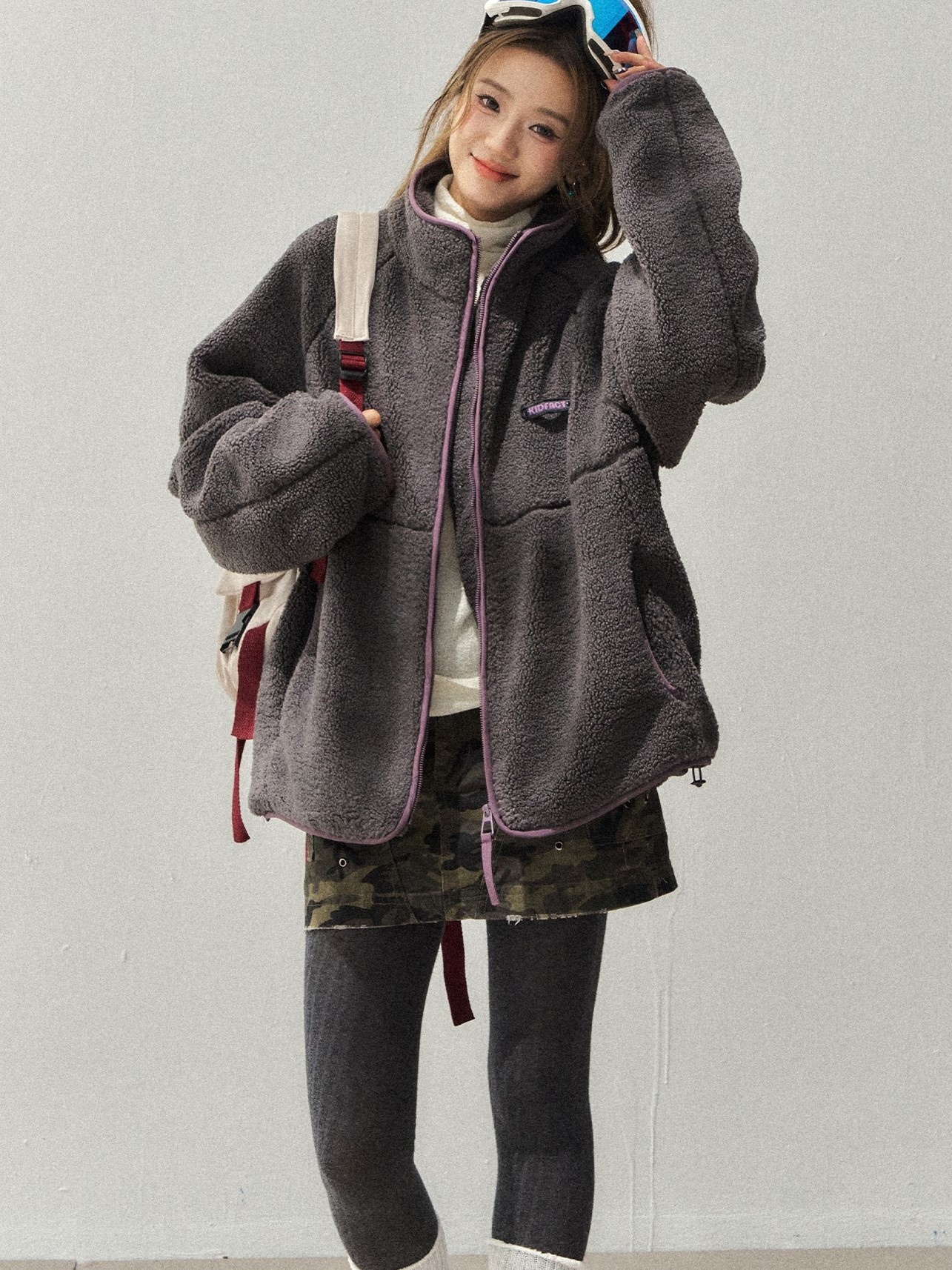 Lamb Wool et Oversized Woman C - Women'S Fashion Utility Jacket avis et prix