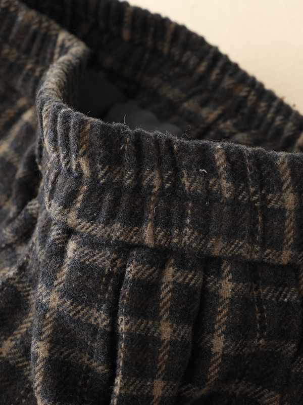 Winter Plaid Midi Skirt Loose  - A-Line Skirt Midi avis et prix