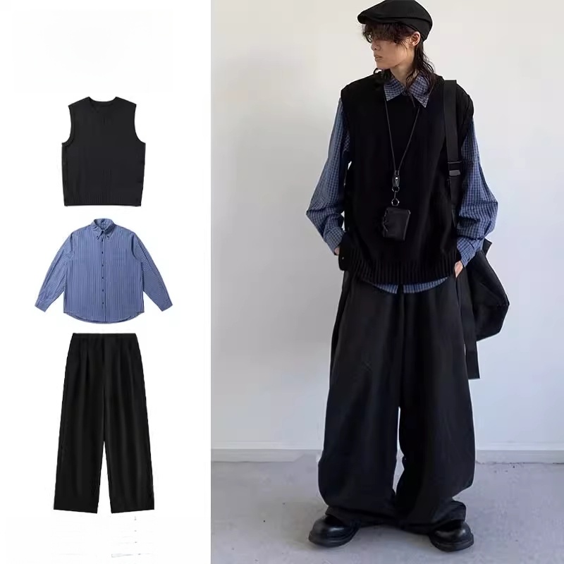 Bla Knitted Vest Set for Men A - Knitted Vest Women avis et prix
