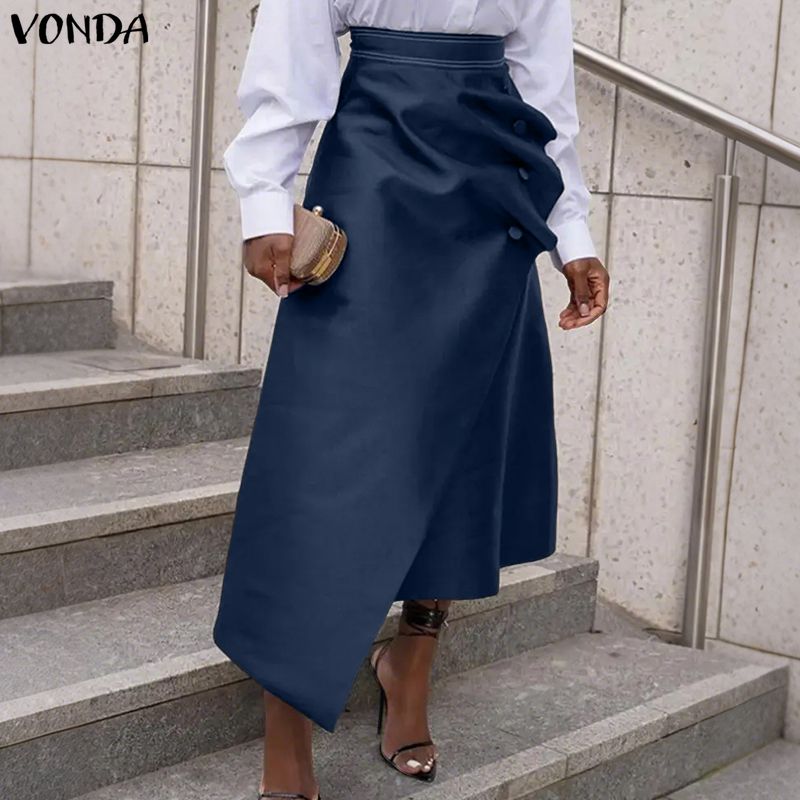 VONDA Plus Size 5XL Elegant Wo - A-Line Skirt Midi avis et prix
