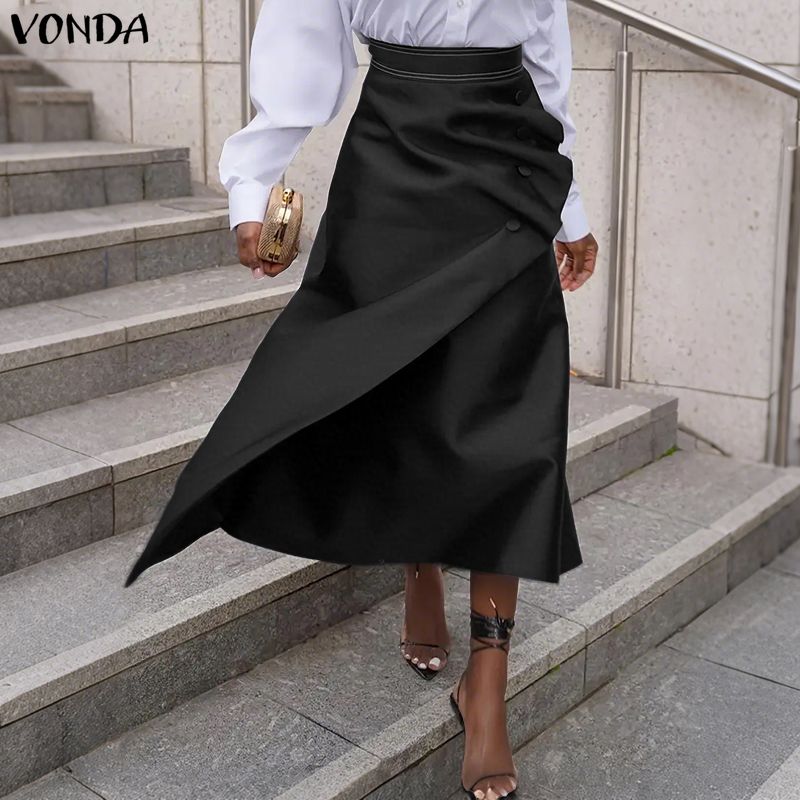 VONDA Plus Size 5XL Elegant Wo - A-Line Skirt Midi avis et prix