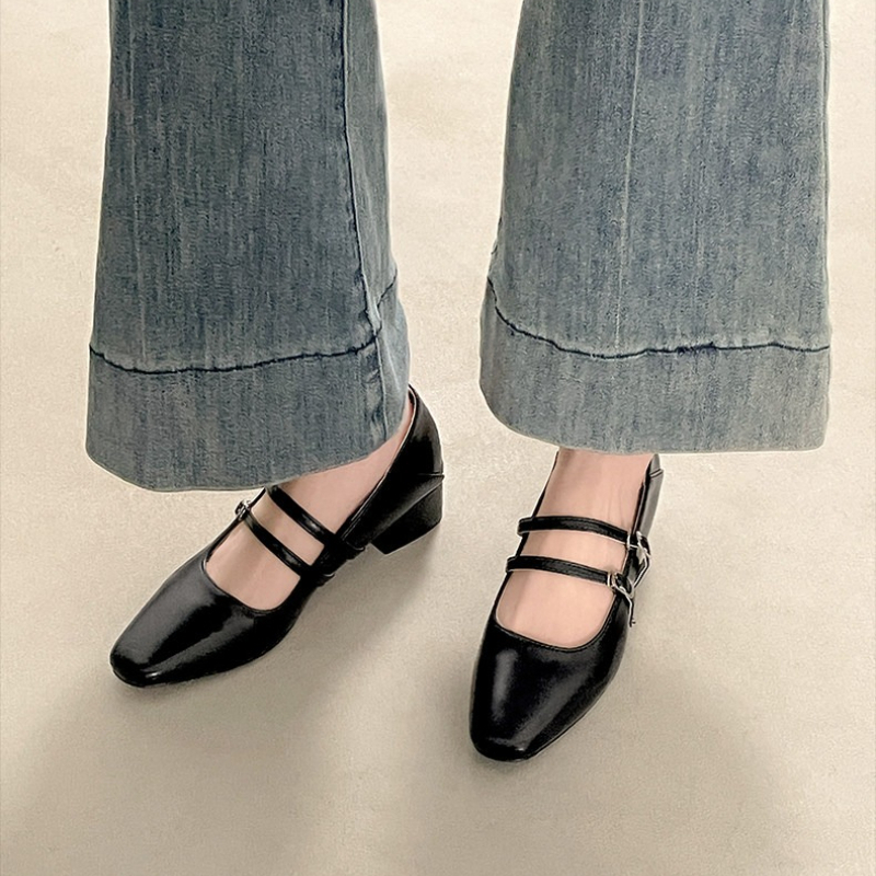 Square Toe Low Heel Women Silv - Fashion Women Belt avis et prix