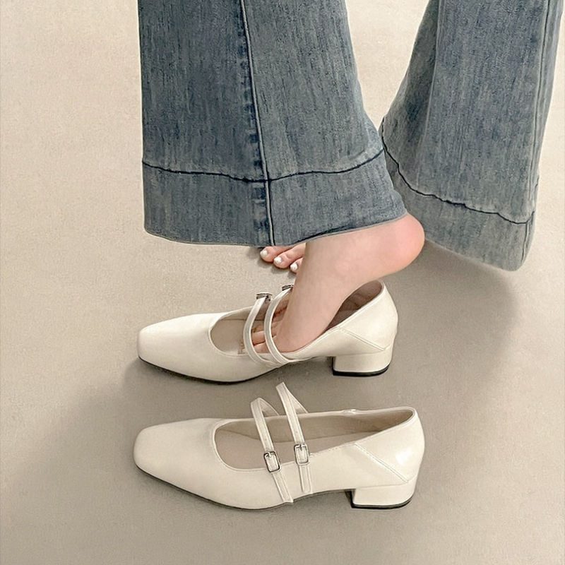 Square Toe Low Heel Women Silv - Fashion Women Belt avis et prix