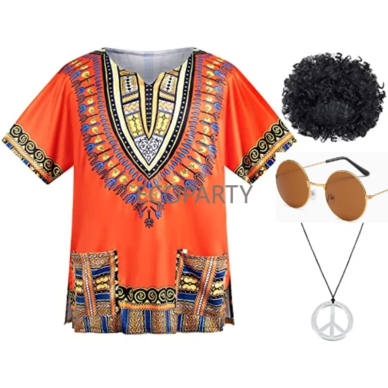 4 PCS Hippie Costume for Mens  - Women'S Fashion From The 70S avis et prix