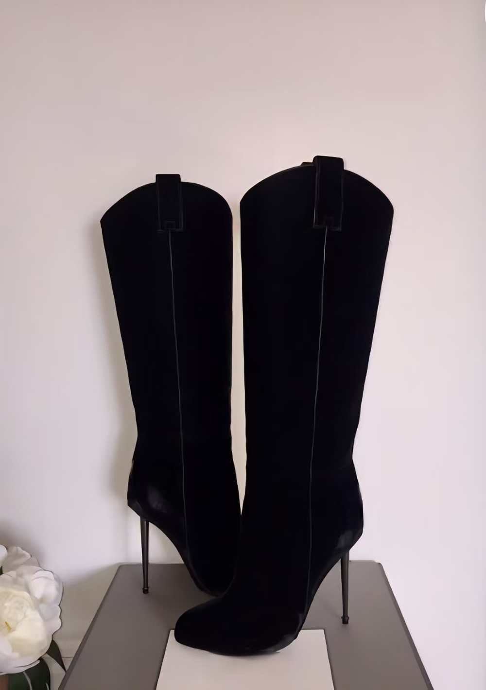 Fashion Women Black Velvet Kne - Women'S Fashion Edgy avis et prix