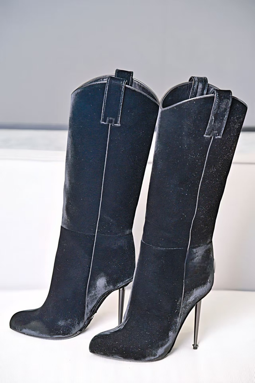 Fashion Women Black Velvet Kne - Women'S Fashion Edgy avis et prix