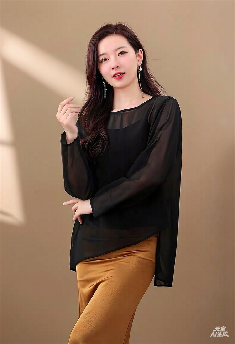 Sun Protection Chiffon Top Thi - Asymmetric Top Women avis et prix