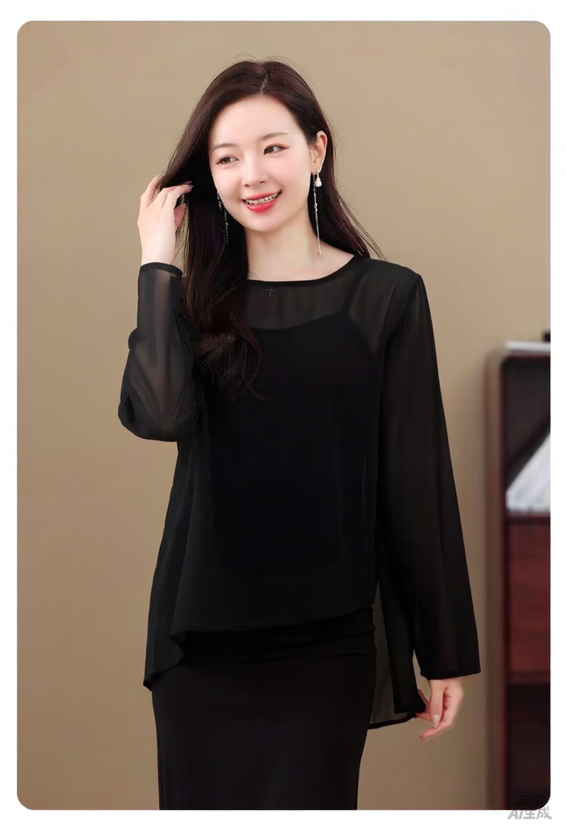 Sun Protection Chiffon Top Thi - Asymmetric Top Women avis et prix