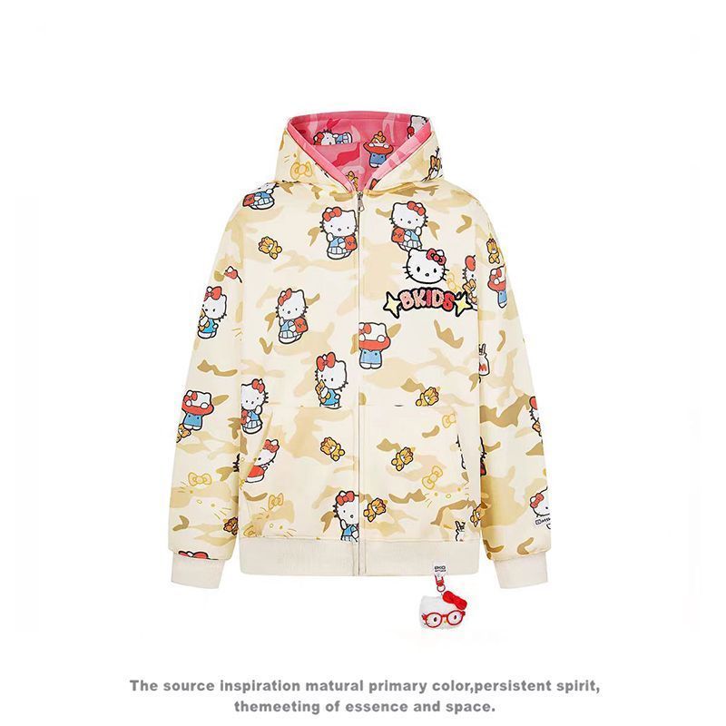 Ins New Hello Kitty Bapes Camo - Women'S Fashion Hoodies avis et prix