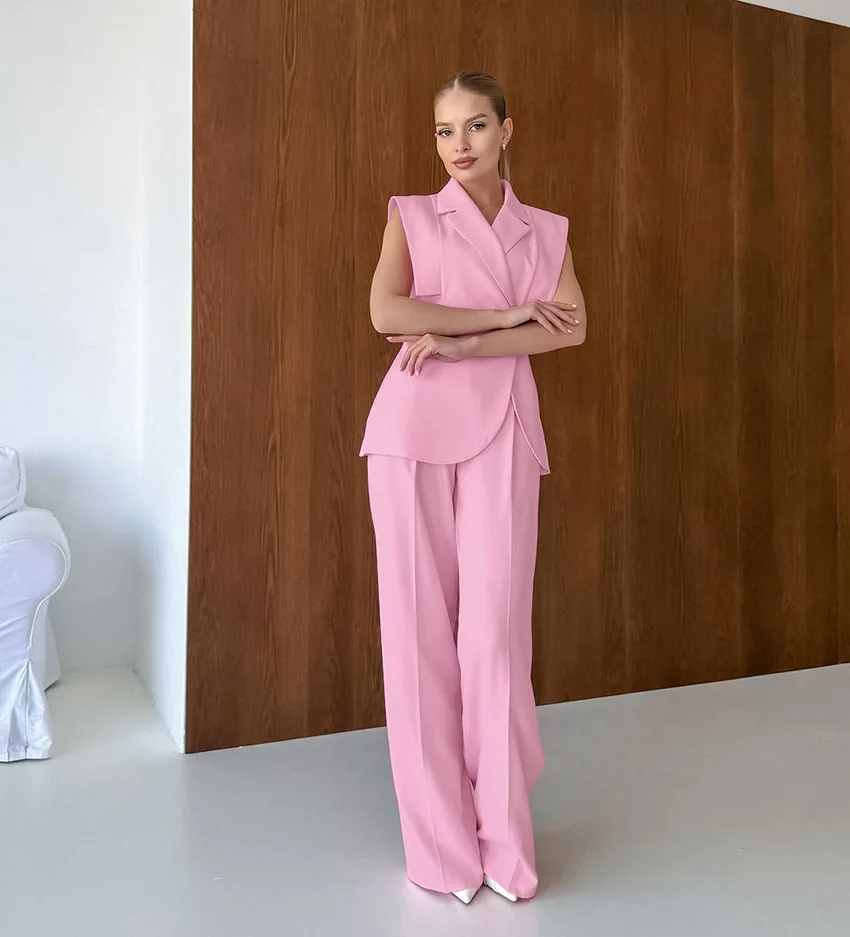 Pink Waistcoat Pants Suit Wome - Women'S Fashion For 2025 avis et prix