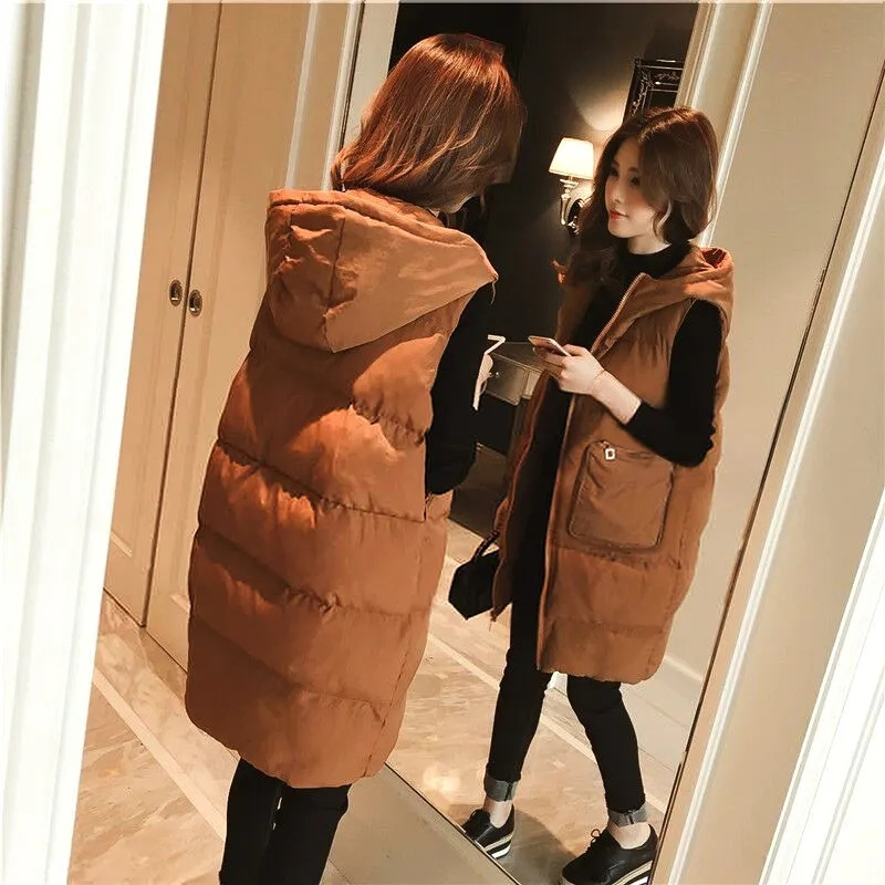2026 New Winter Sleeveless Tan - Puffer Vest Fashion Women avis et prix