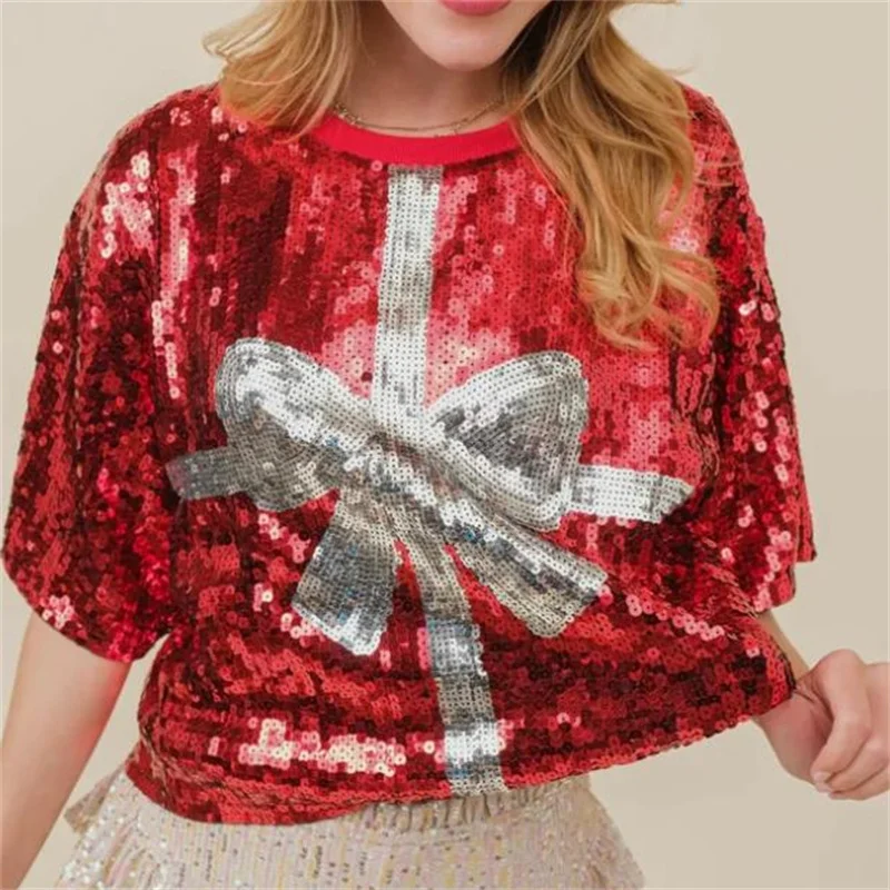 Womens Summer Fashion Sequins  - Women'S Fashion Rugby Top avis et prix