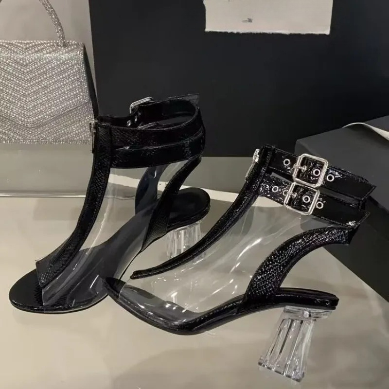 Crystal Heel Zip Sandals Summe - Fashion Women Belt avis et prix