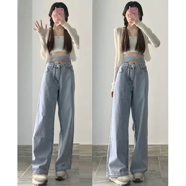 Jeans Women Wide School Clothe - Women'S Fashion Utility Pants avis et prix