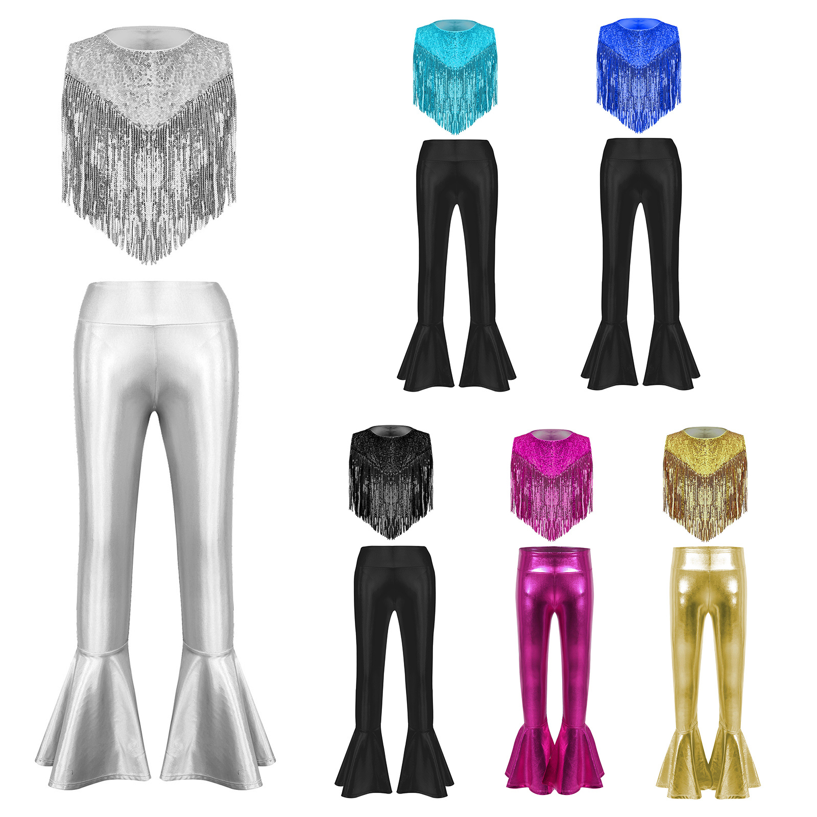 Girls Metallic Shiny 70s Disco - Women'S Fashion From The 70S avis et prix
