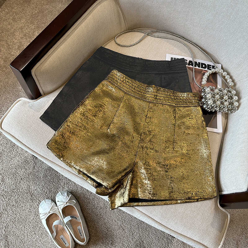 Gilding Fabric Loose Shorts Wo - Women'S Fashion Gilded Age avis et prix