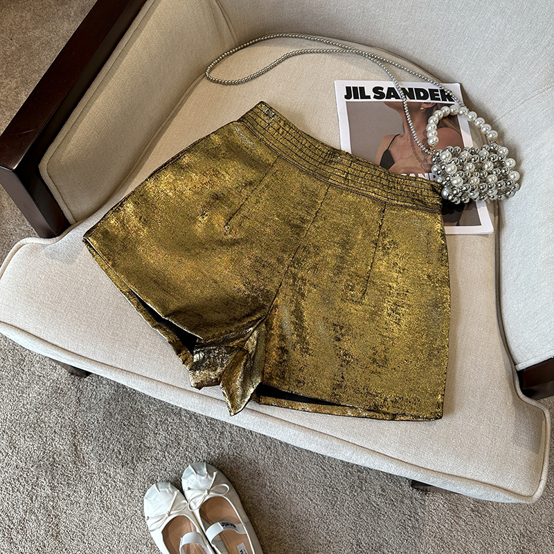 Gilding Fabric Loose Shorts Wo - Women'S Fashion Gilded Age avis et prix