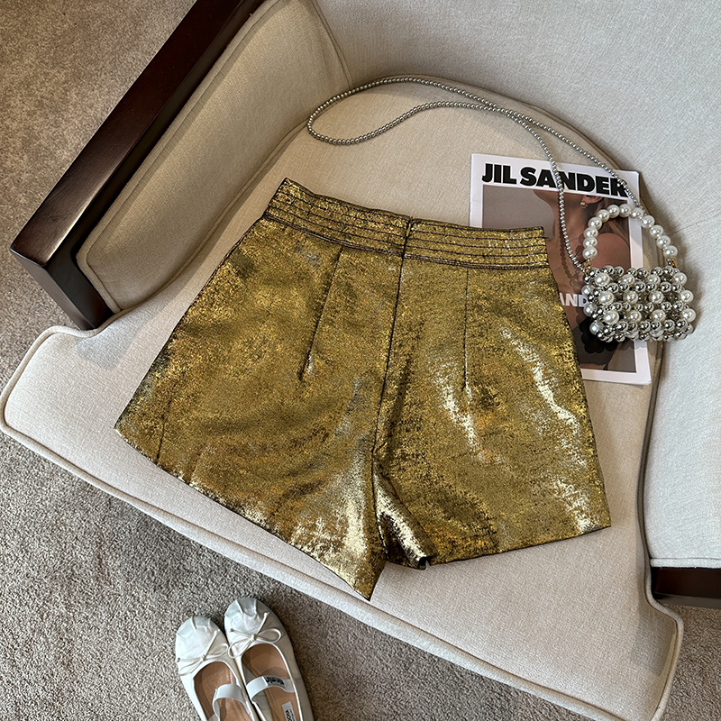 Gilding Fabric Loose Shorts Wo - Women'S Fashion Gilded Age avis et prix
