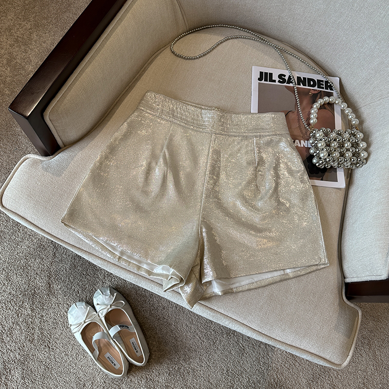 Gilding Fabric Loose Shorts Wo - Women'S Fashion Gilded Age avis et prix