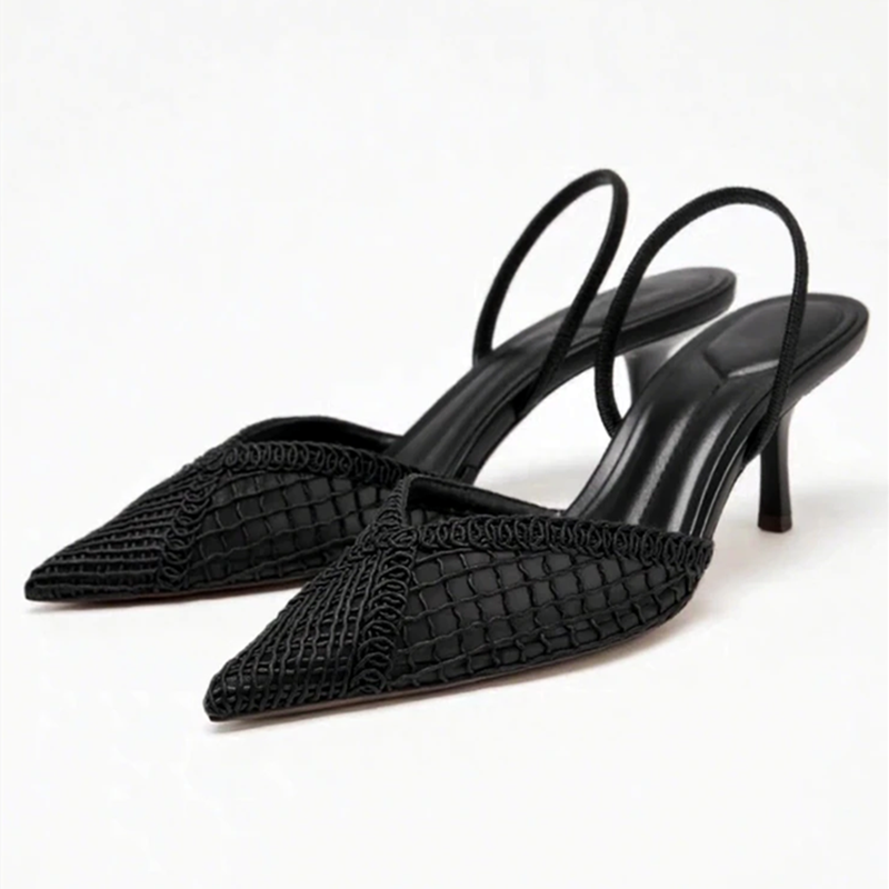 Mesh Woven Heeled Sandals Wome - Women Fashion Brand avis et prix