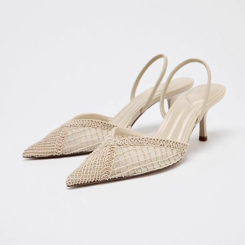 Mesh Woven Heeled Sandals Wome - Women Fashion Brand avis et prix