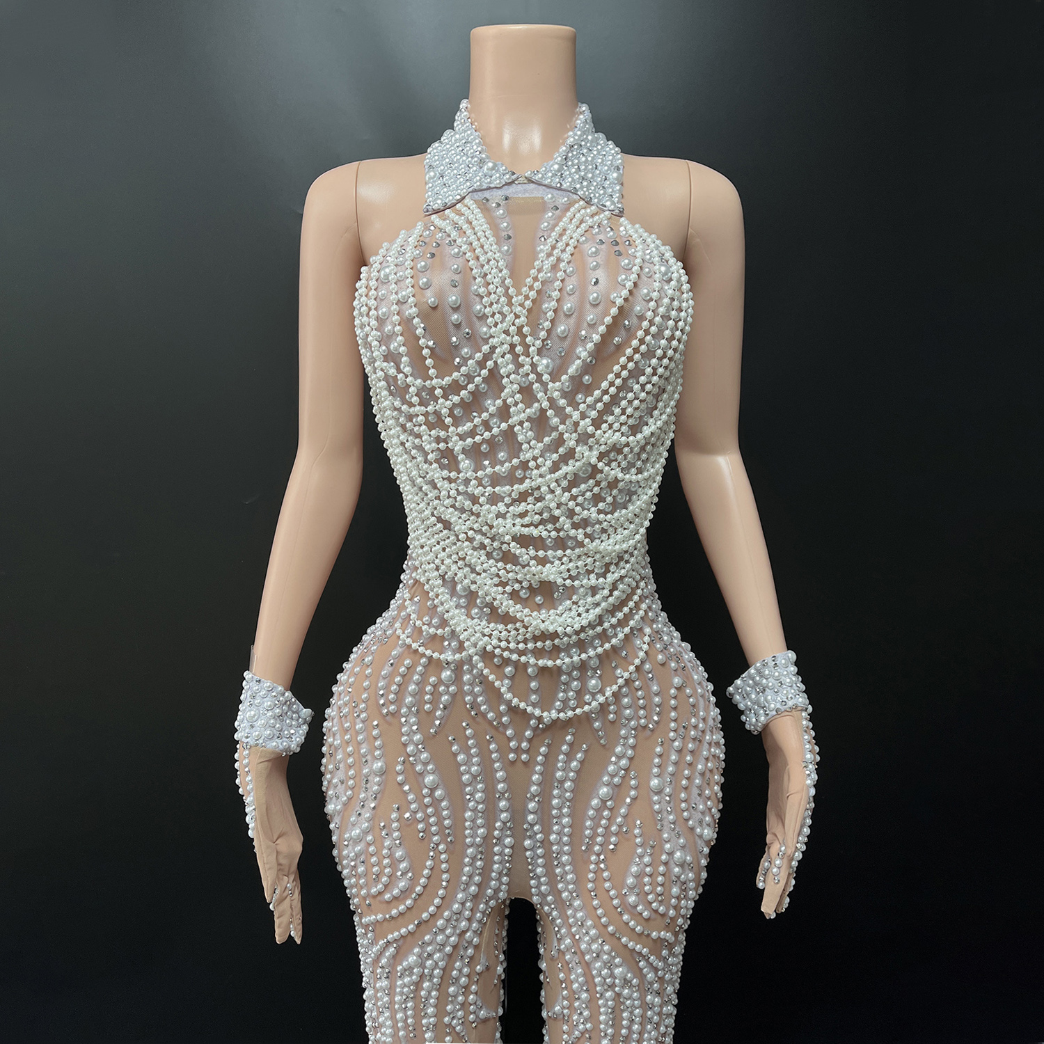 Elegant Luxury Beaded Rhinesto - Women'S Fashion Gloves avis et prix